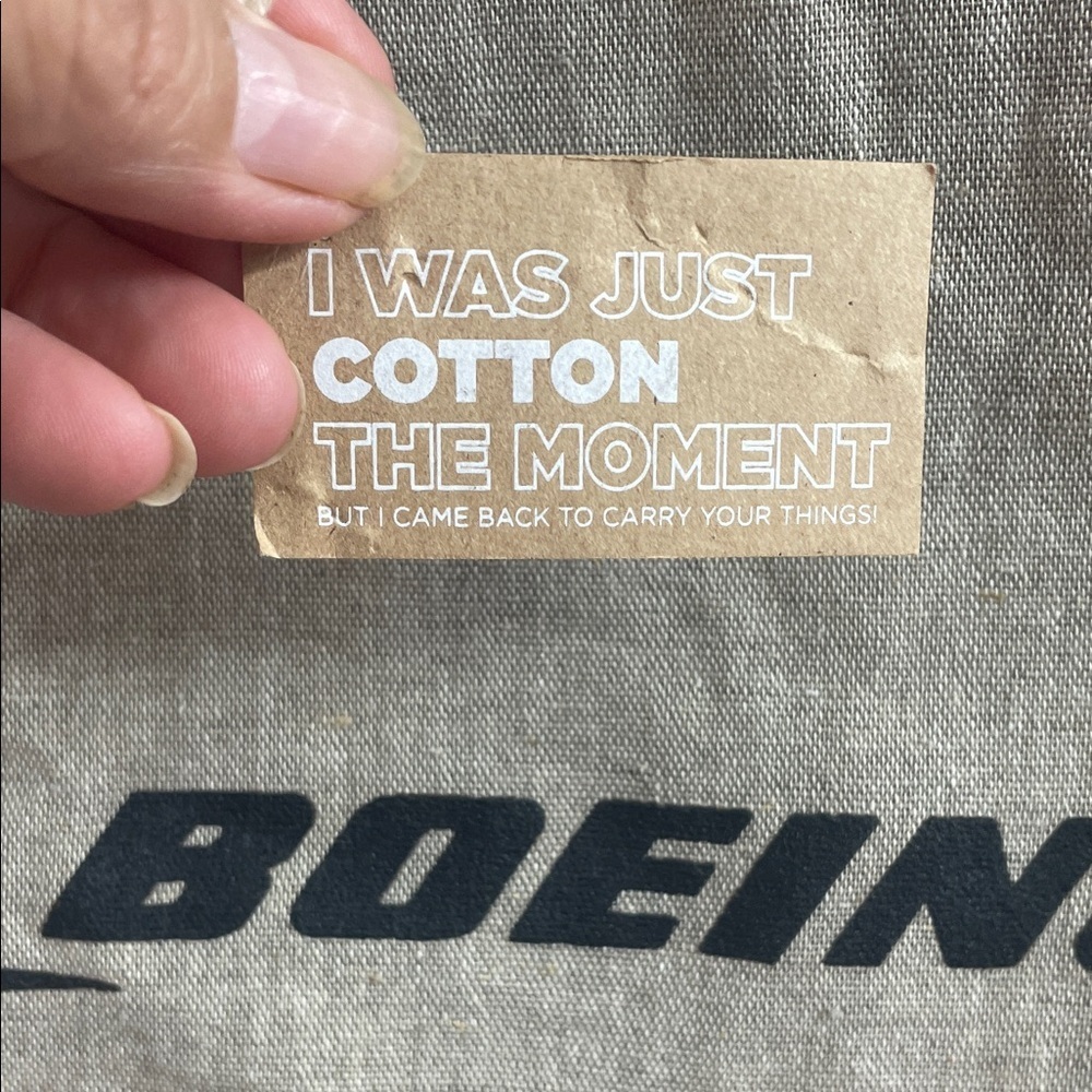 Boeing Tan Drawstring Backpack - Picture 3 of 5